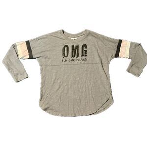 Maurices Women's Long Sleeve Pullover T-Shirt Cheeky OMG No One Cares Size S